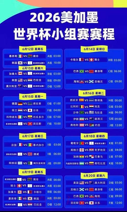 2026美加墨世界杯直播平台几点开始 2026美加墨世界杯直播平台几点开始
